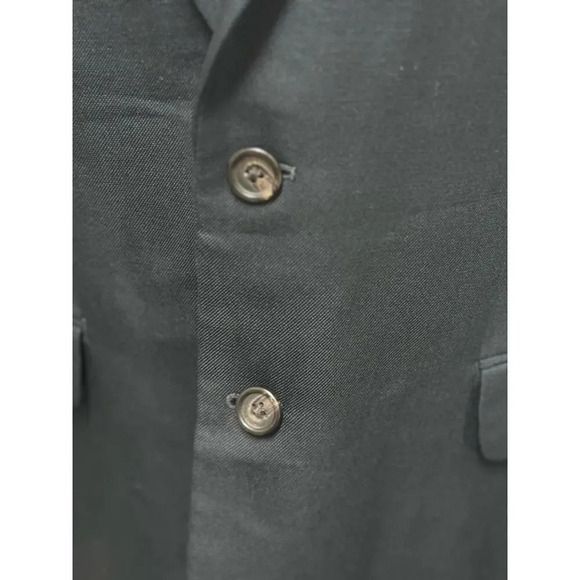 Ralph Lauren Silk Blend Blazer Black Size 45 Regular Suit Coat Office Business - Picture 7 of 9